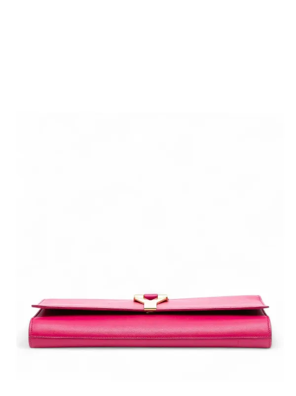 SAINT LAURENT ピンク クラッチバッグ　新品同様 Saint Laurent Pre-Owned 2013-2025 レザー シックライン