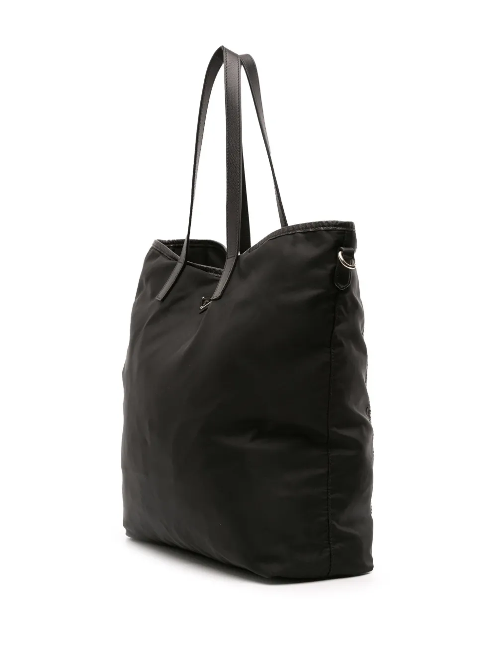 Pre-owned Prada 2013-2025 Tessuto Robot Satchel In Black
