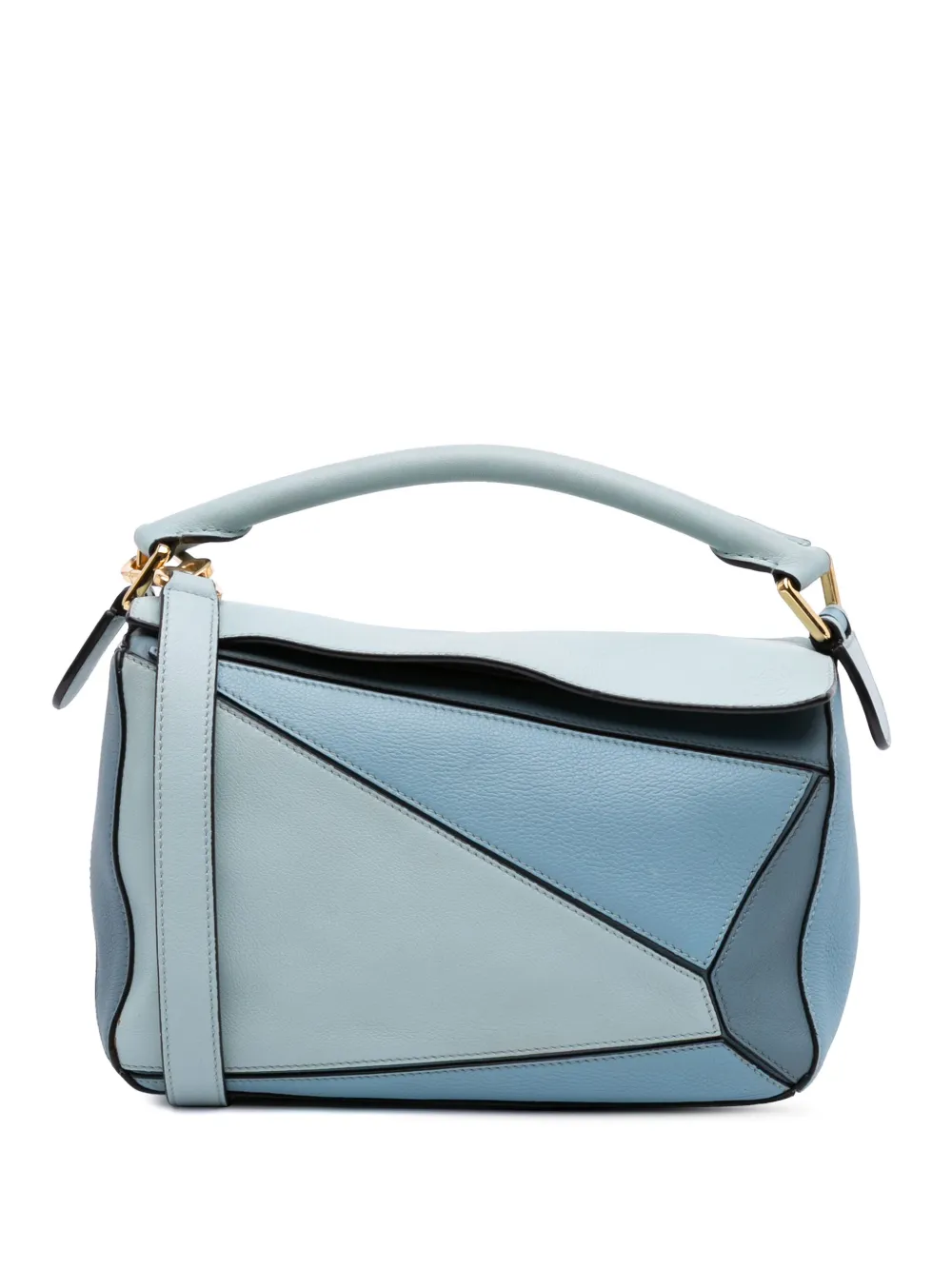 Loewe Pre-Owned 2017 Small Tricolor Calfskin Puzzle satchel | Blue | Image 1