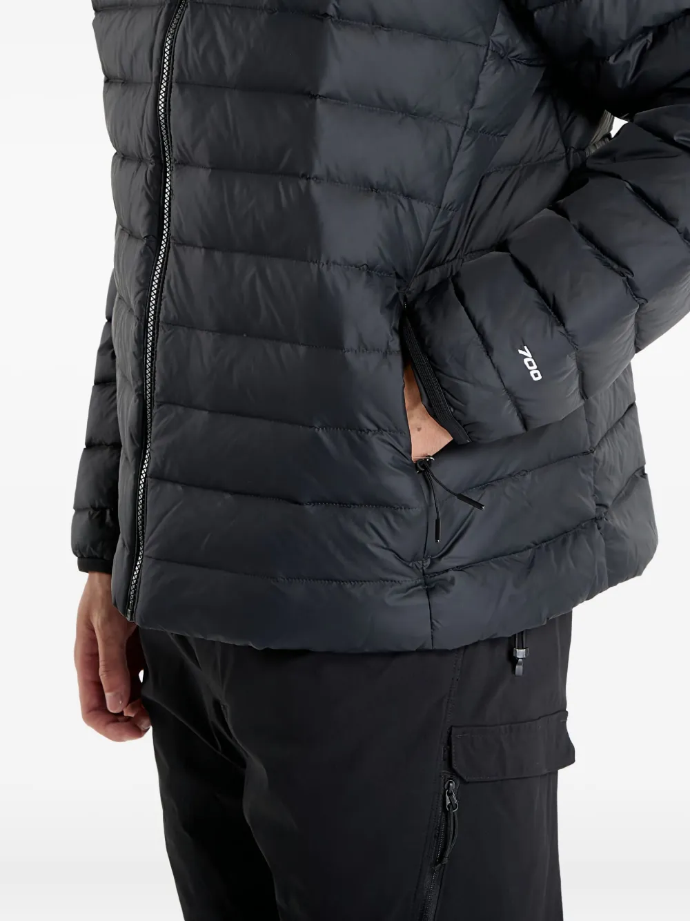 The North Face Padded High Neck Jacket With Side Pockets In Black
