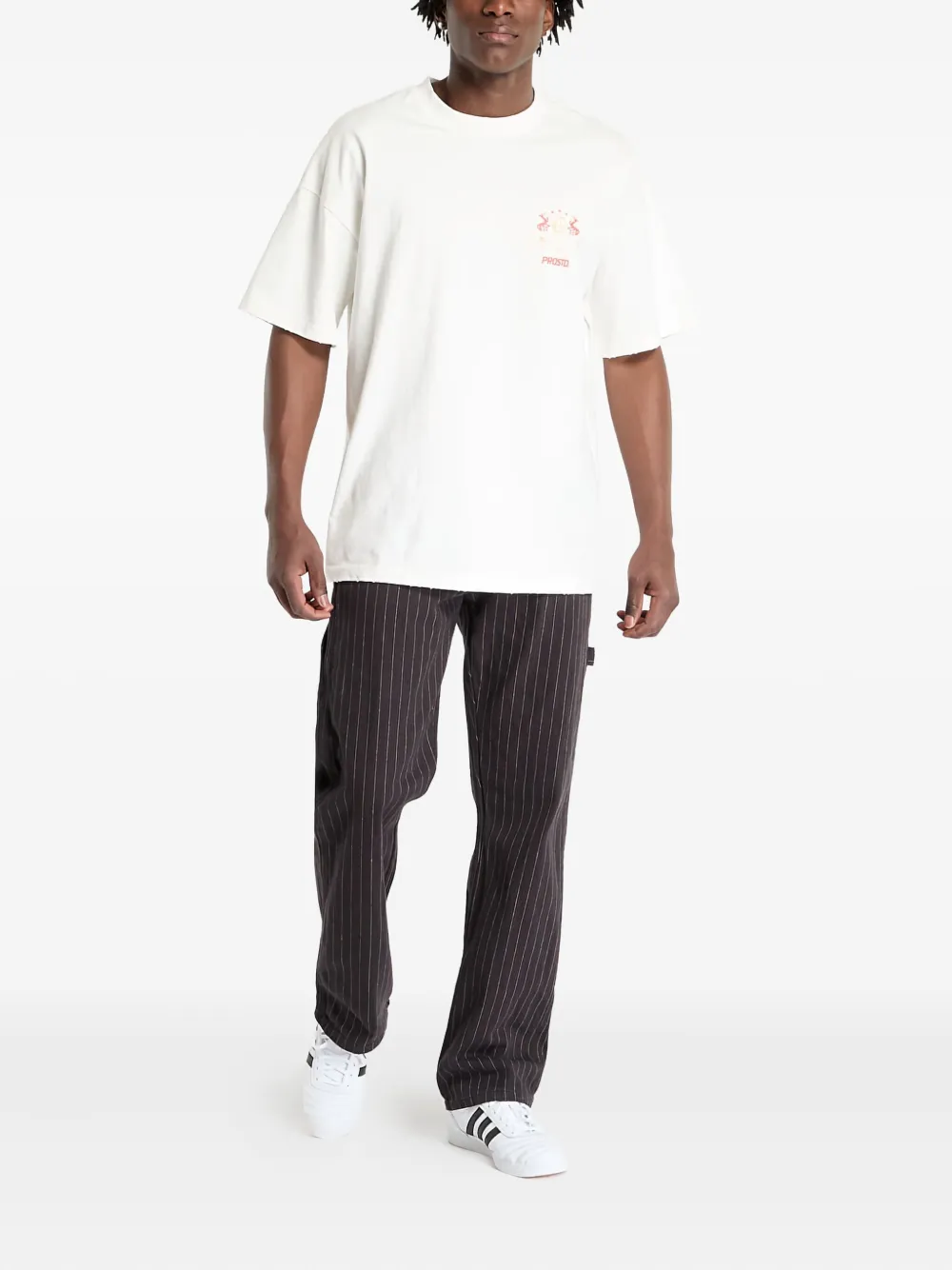 DICKIES stripe-pattern trousers - Zwart