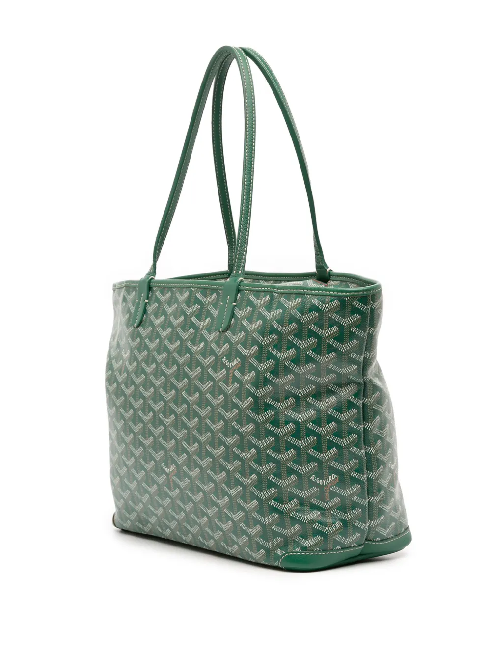 Pre-owned Goyard 2018 Ine Artois Pm Tote Bag In Green