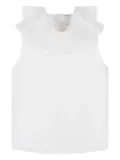 MAMA LUMA KIDS ruffled-collar sleeveless top - White