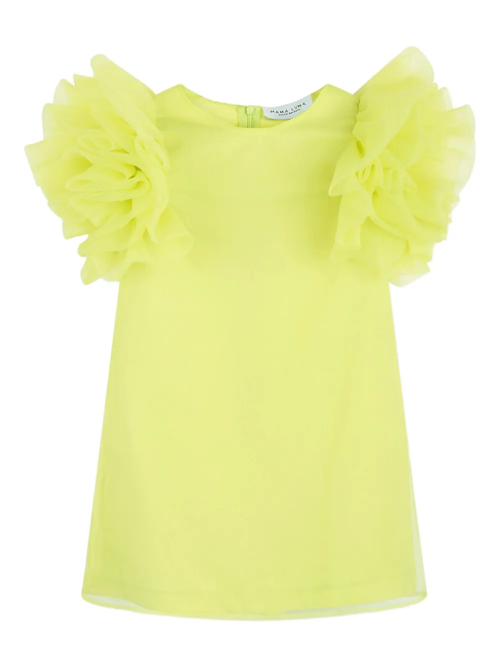 MAMA LUMA KIDS ラッフルスリーブ ワンピース - イエロー MAMA LUMA KIDS ラッフルスリーブ ワンピース - イエロー