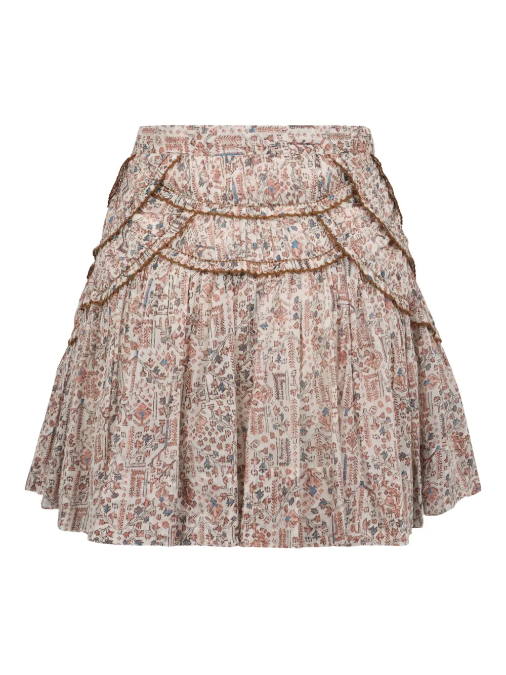 Isabel Marant Étoile Ceola Printed Cotton Mini Skirt In Neutral