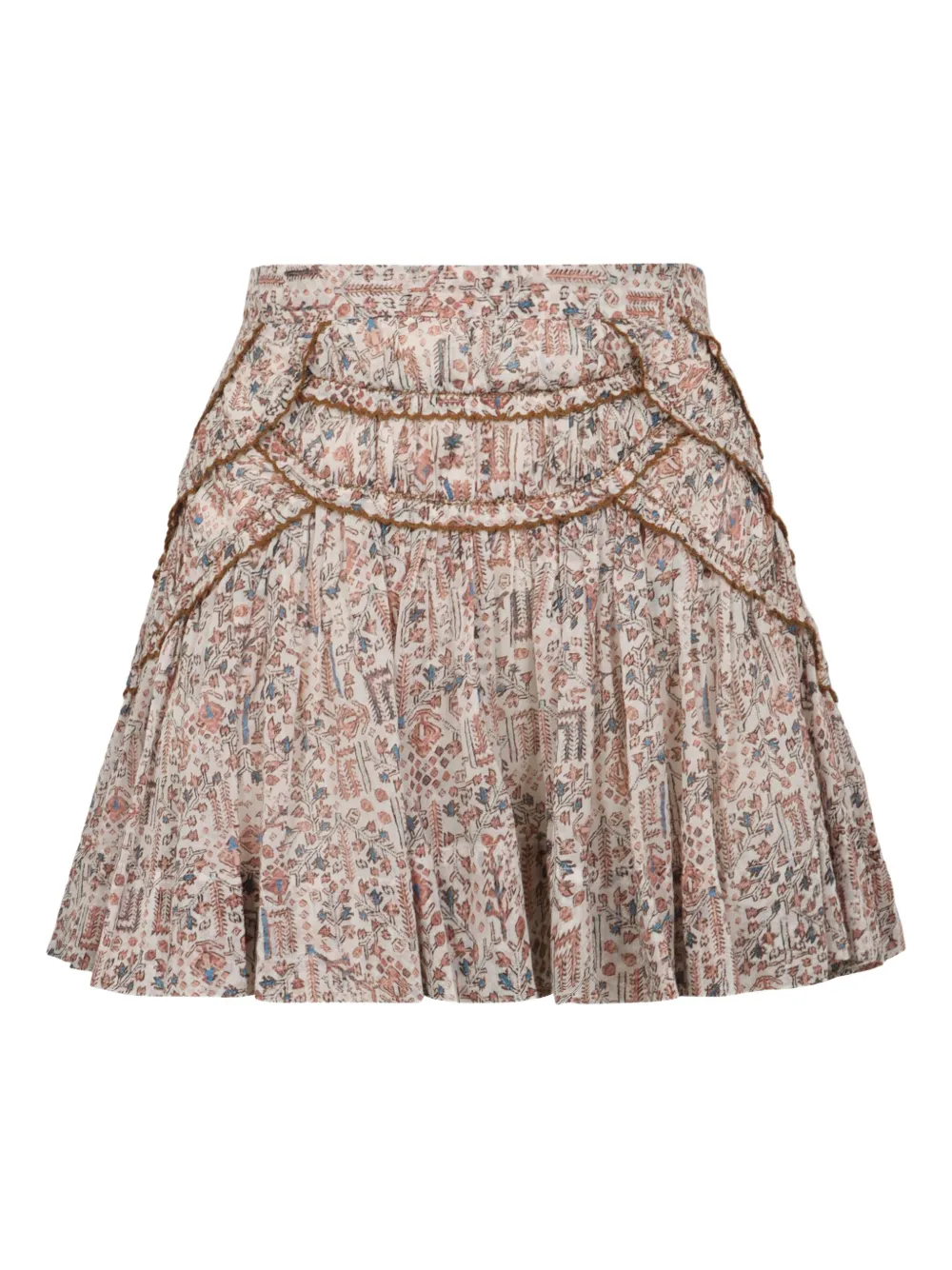 MARANT ÉTOILE Ceola printed cotton mini skirt | Neutrals | Image 1