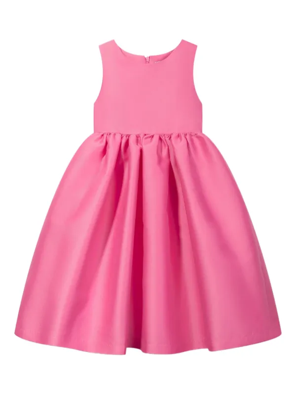 MAMA LUMA KIDS bow-neck A-line Dress | Pink | FARFETCH