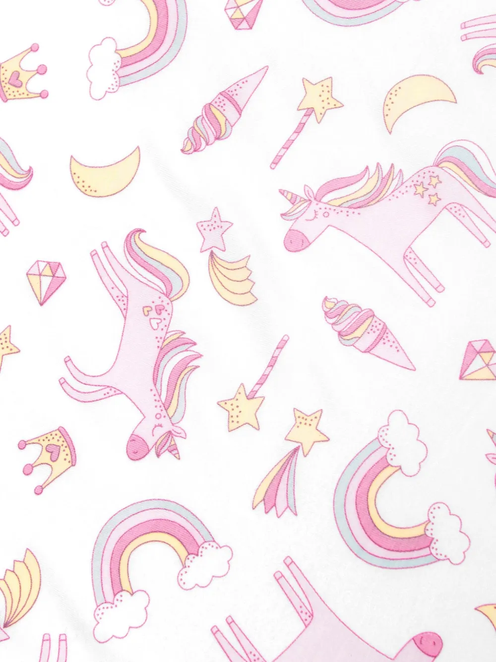 MAGNOLIA BABY Deken met eenhoornprint en regenboogpatroon Roze