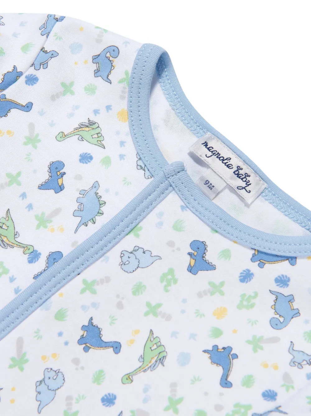 MAGNOLIA BABY dinosaur-print footed babygrow - Wit