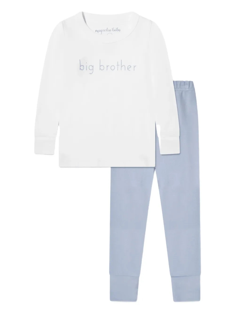Magnolia Baby Elastic-waistband Trousers Set In Blue
