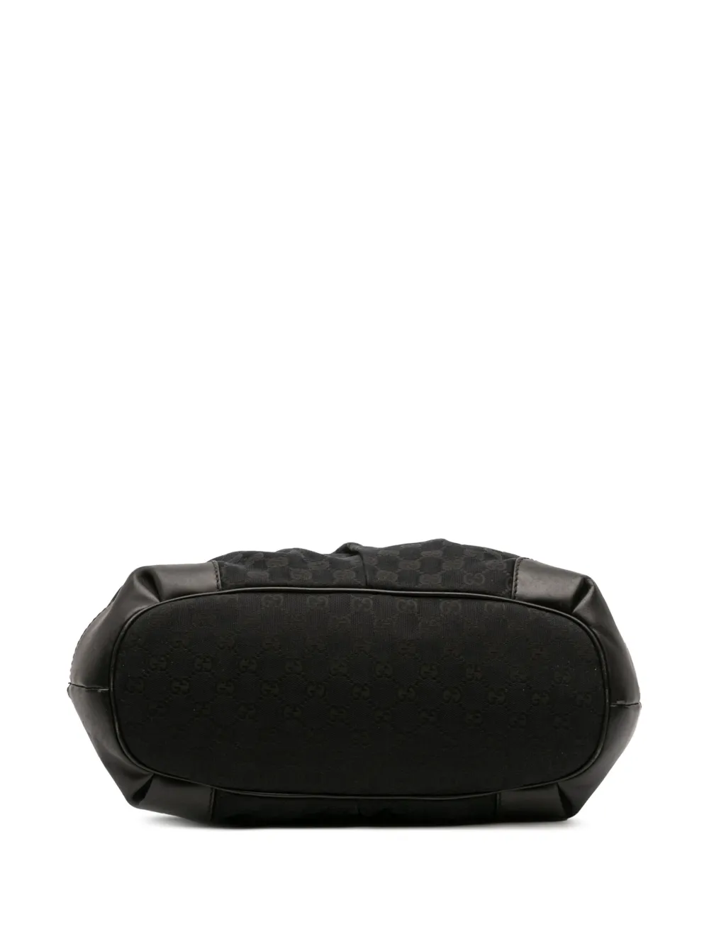 Pre-owned Gucci 2016-2025 Gg Canvas Sukey Satchel In Black