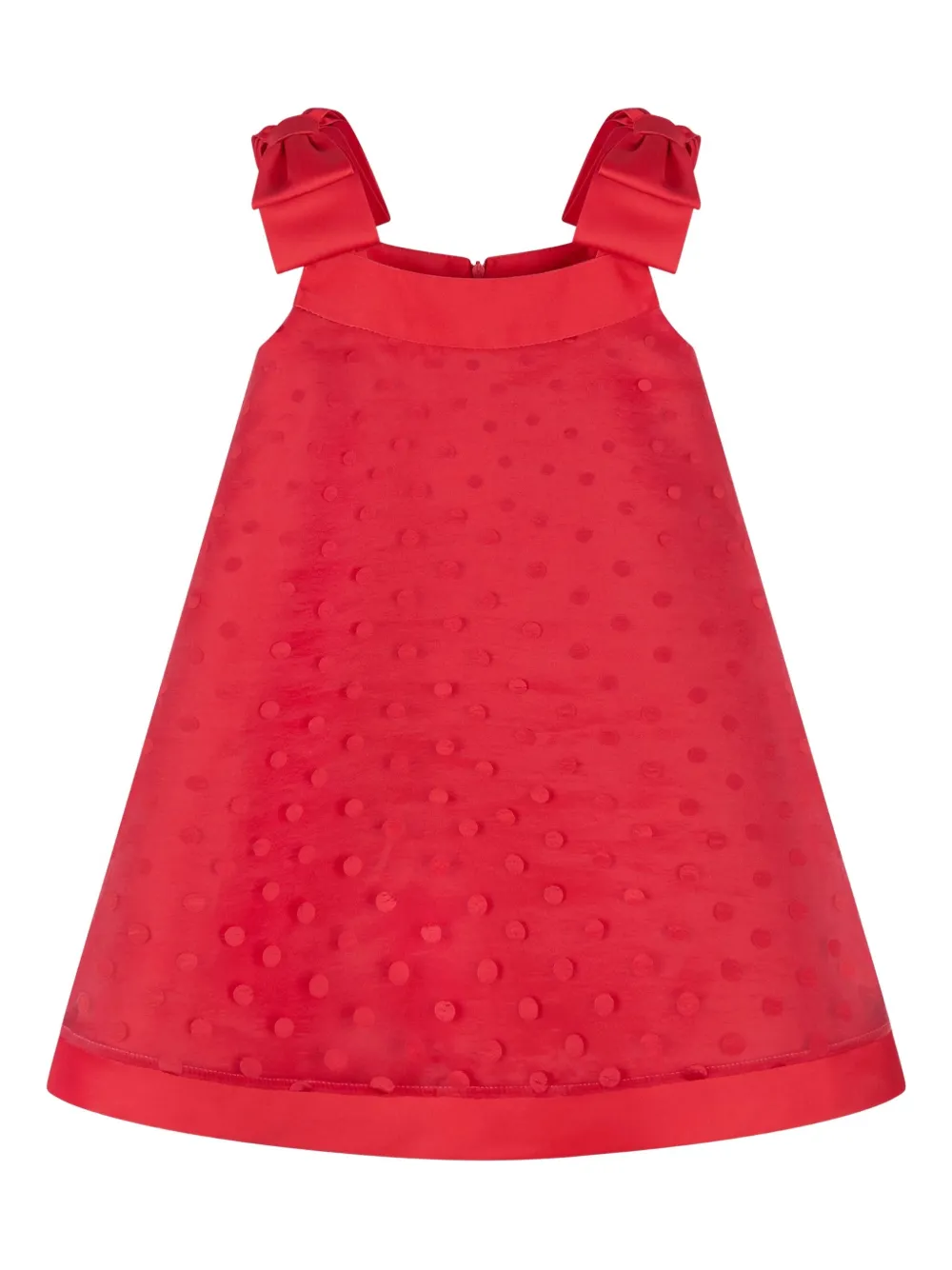MAMA LUMA KIDS bow-embellished polka-dot dress | Red | Image 1