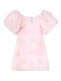 MAMA LUMA KIDS puff-sleeve floral-pattern dress - Pink