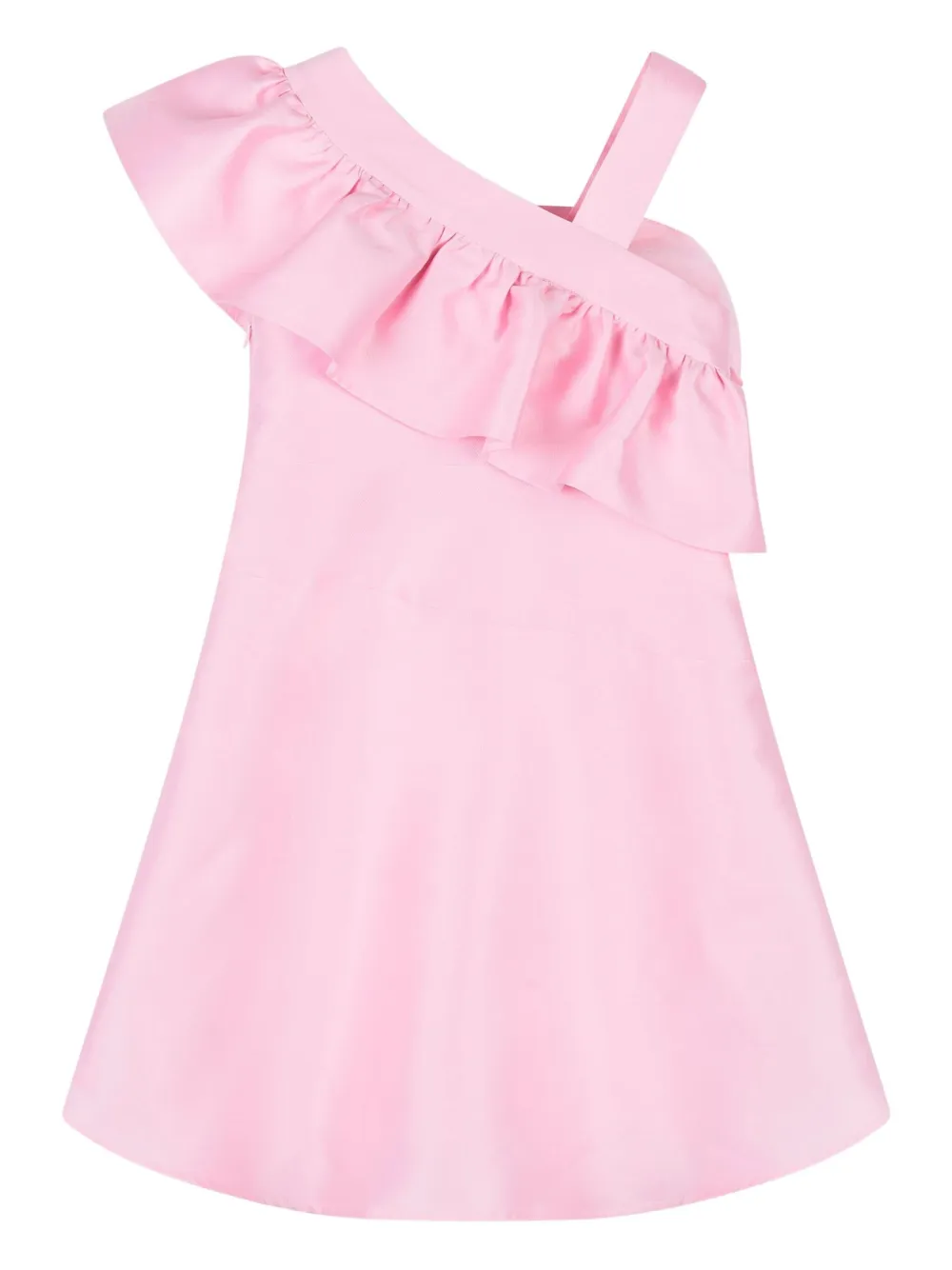 Mama Luma Ruffle-detail One-shoulder Dress In Pink