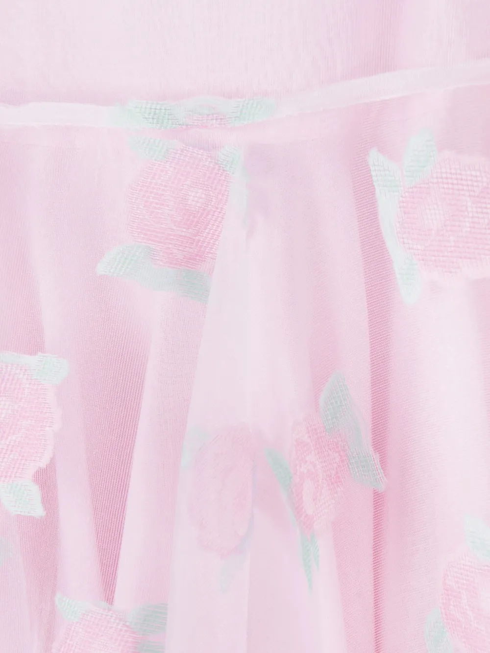 Mama Luma Rose-print Frill-sleeved Dress In Pink