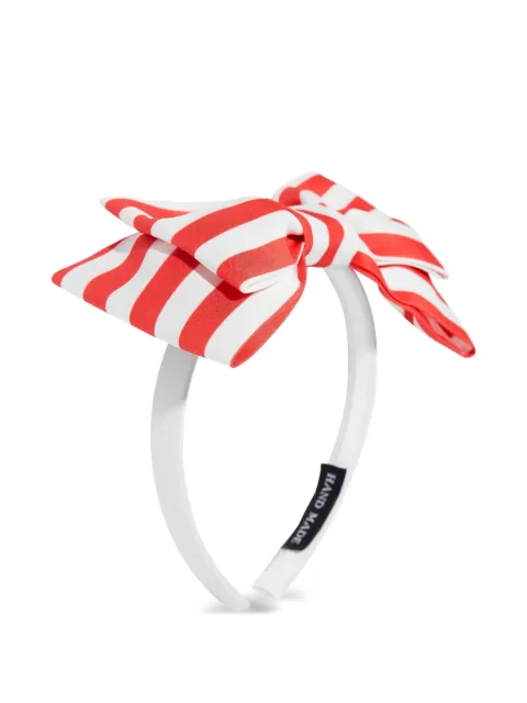 MAMA LUMA KIDS striped-bow headband