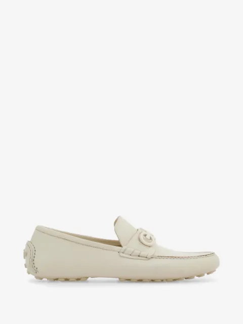 Ferragamo Gancini-plaque leather loafers