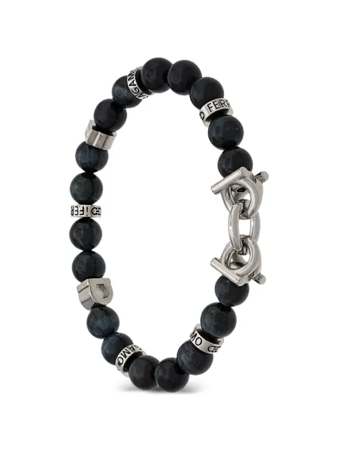 Ferragamo gancini-embellished beaded bracelet