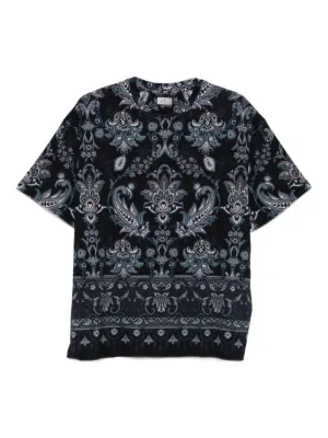 ETRO abstract-print Cotton T-Shirt | Blue | FARFETCH