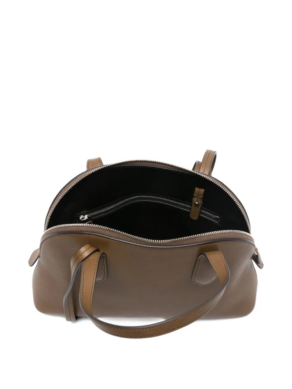 The Row Medium Ingrid Leather Tote Bag In Brown