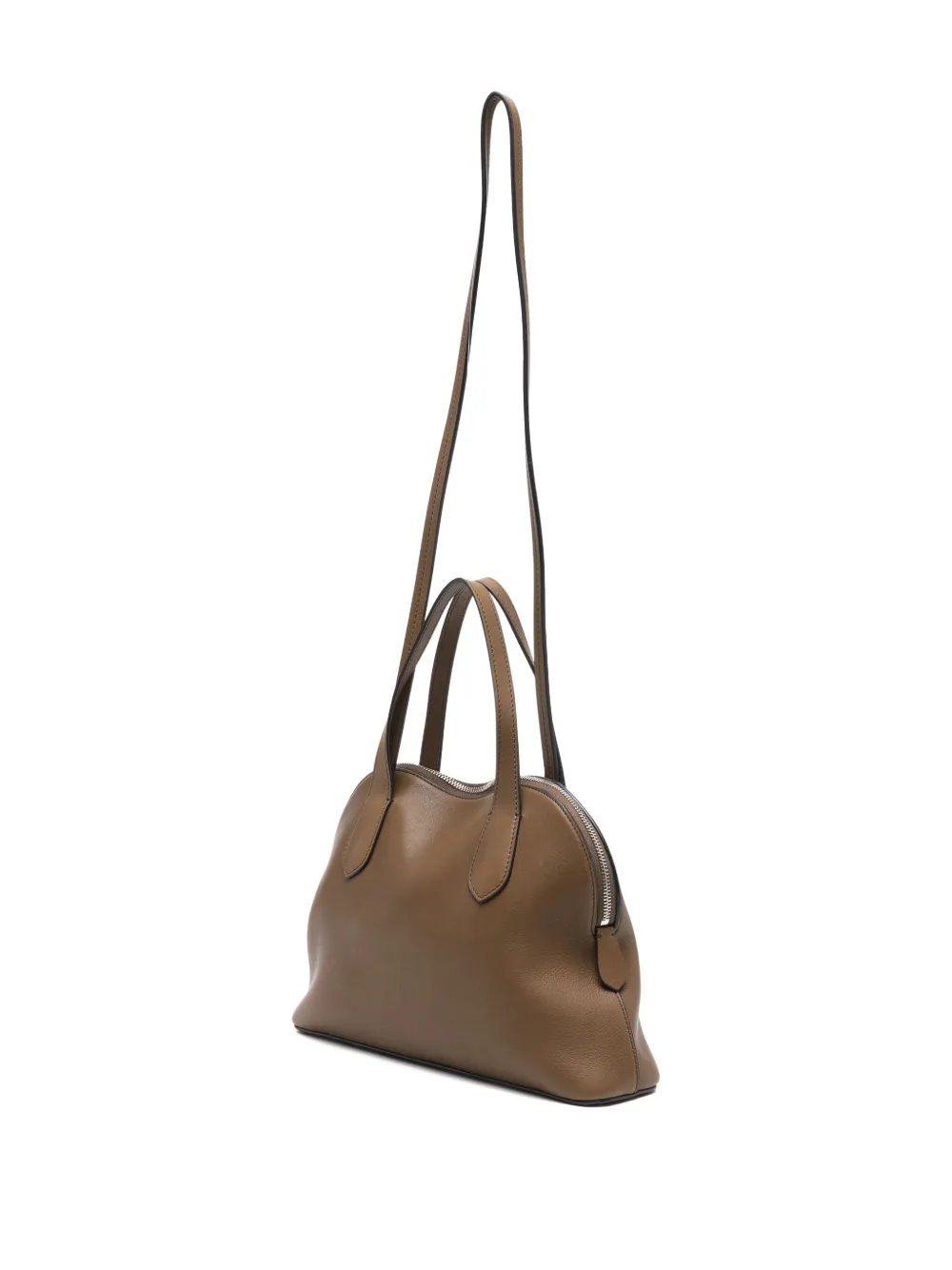 The Row Medium Ingrid Leather Tote Bag In Brown