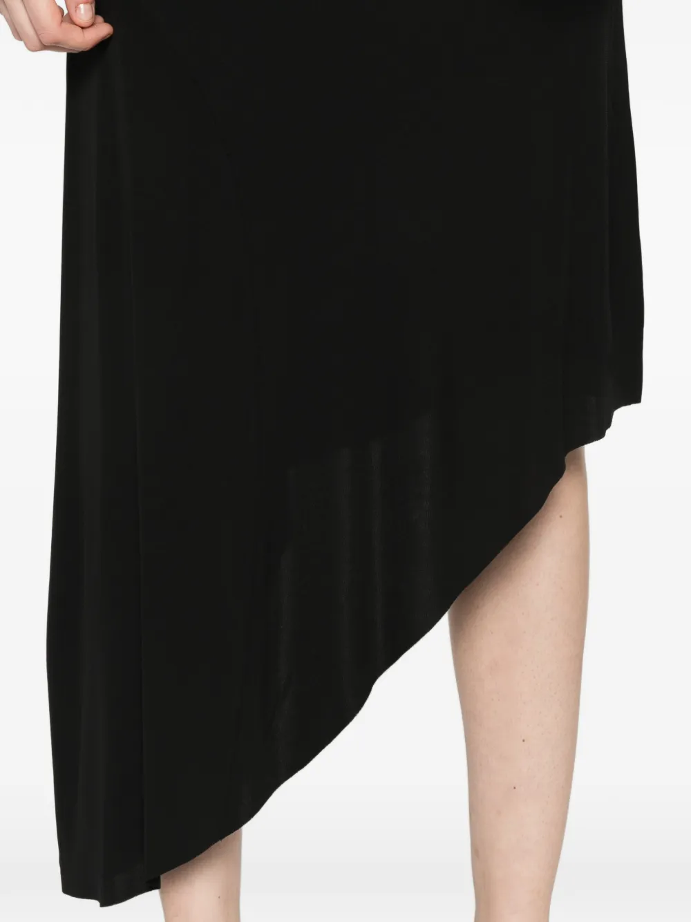 The Frankie Shop Kitty doorzichtige asymmetrische rok Zwart