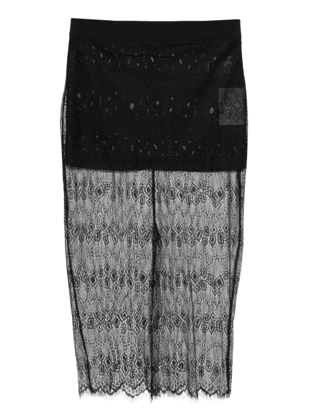 The Frankie Shop Alrose lace midi skirt - Nero