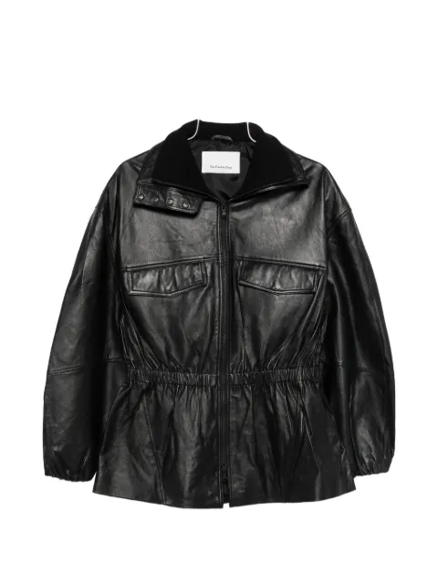 The Frankie Shop Carnaby Funnel neck leather jacket