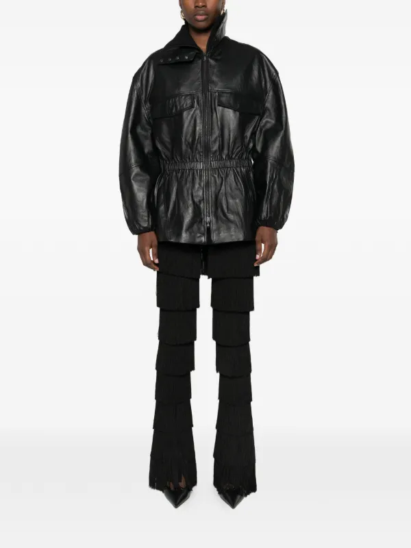 ジャケット・アウター hype kyoto High neck leather like jacket The Frankie Shop Carnaby funnel-neck Leather Jacket | Black | FARFETCH