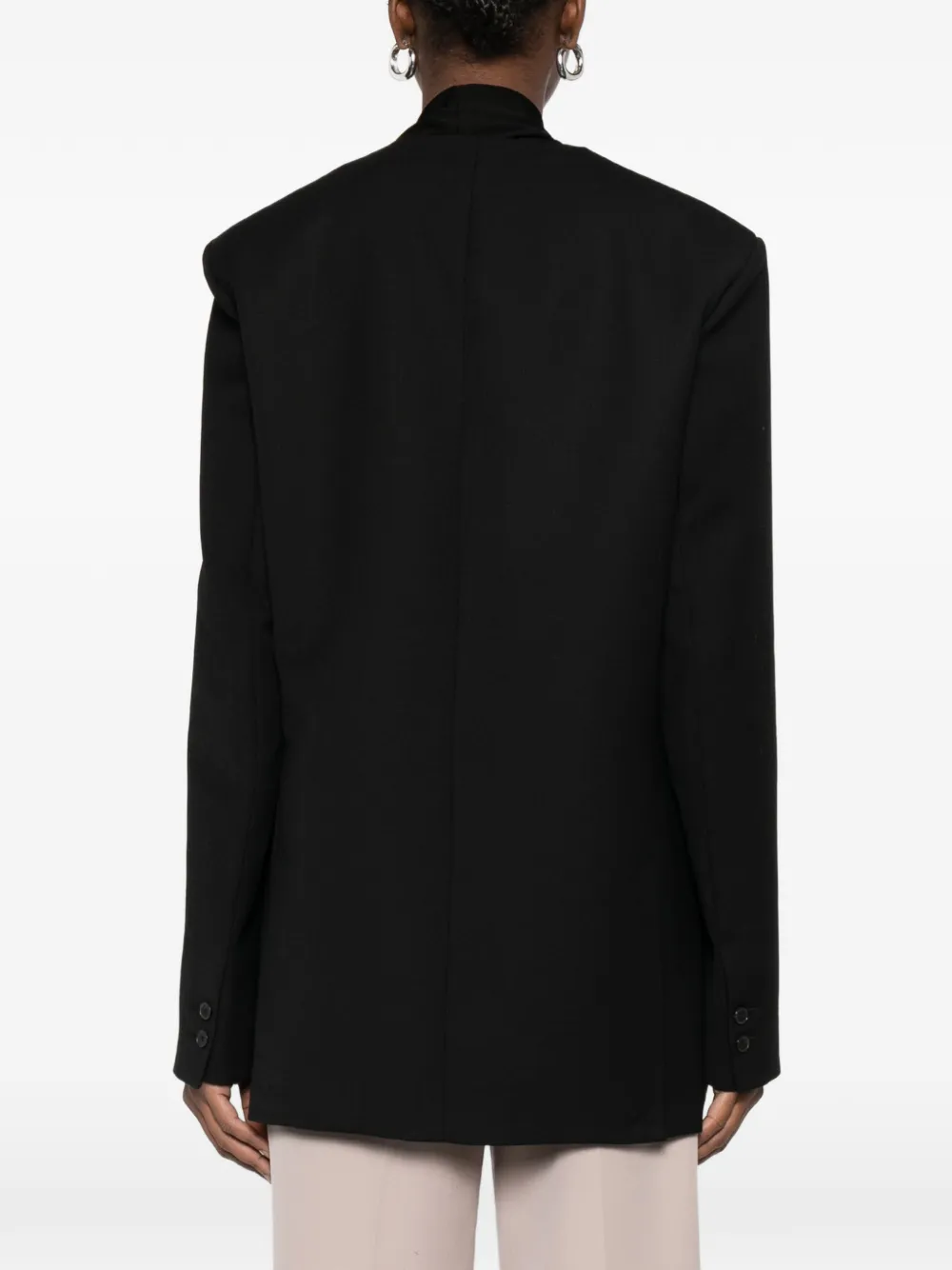 The Frankie Shop Kraagloze blazer Zwart