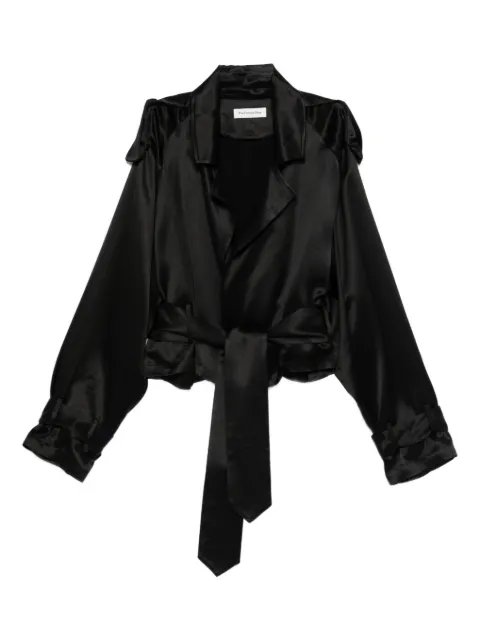 The Frankie Shop Simona satin belted blouse