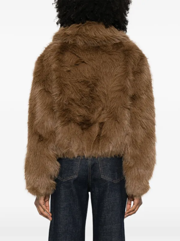 The Frankie Shop Hope エコファージャケット | ブラウン | FARFETCH JP