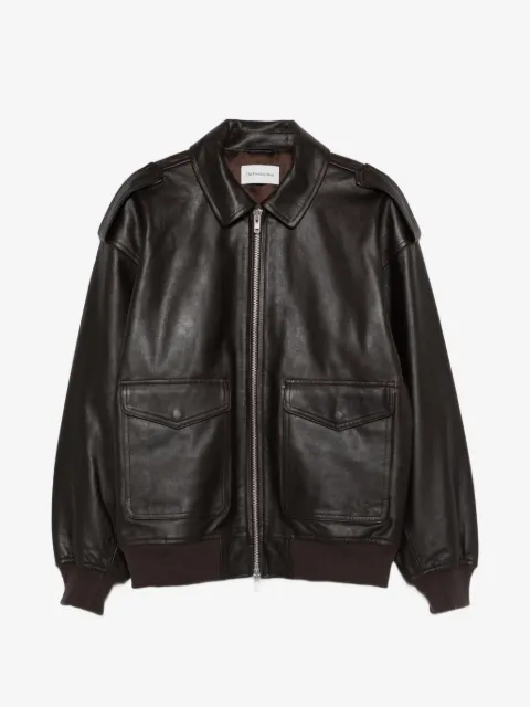 The Frankie Shop Viper flap-pocket leather jacket