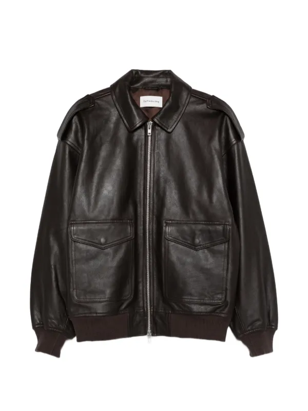The Frankie Shop Viper レザージャケット | ブラウン | FARFETCH JP