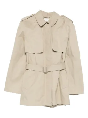 Veste Trench Femme THE ROW En Coton, Manteau Coupe Oversize, Niche Créateur