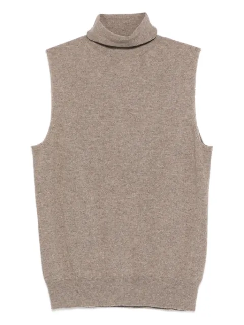 The Row Meritas turtleneck sleeveless top