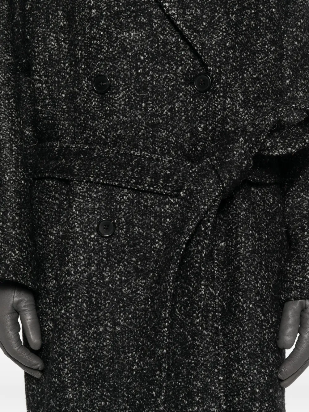 The Row Macaria jas met dubbele rij knopen Zwart