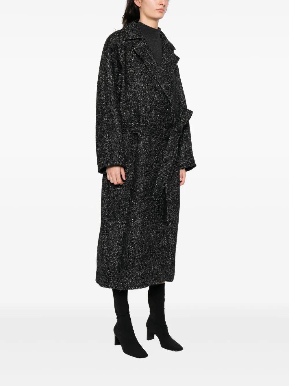 The Row Macaria jas met dubbele rij knopen Zwart