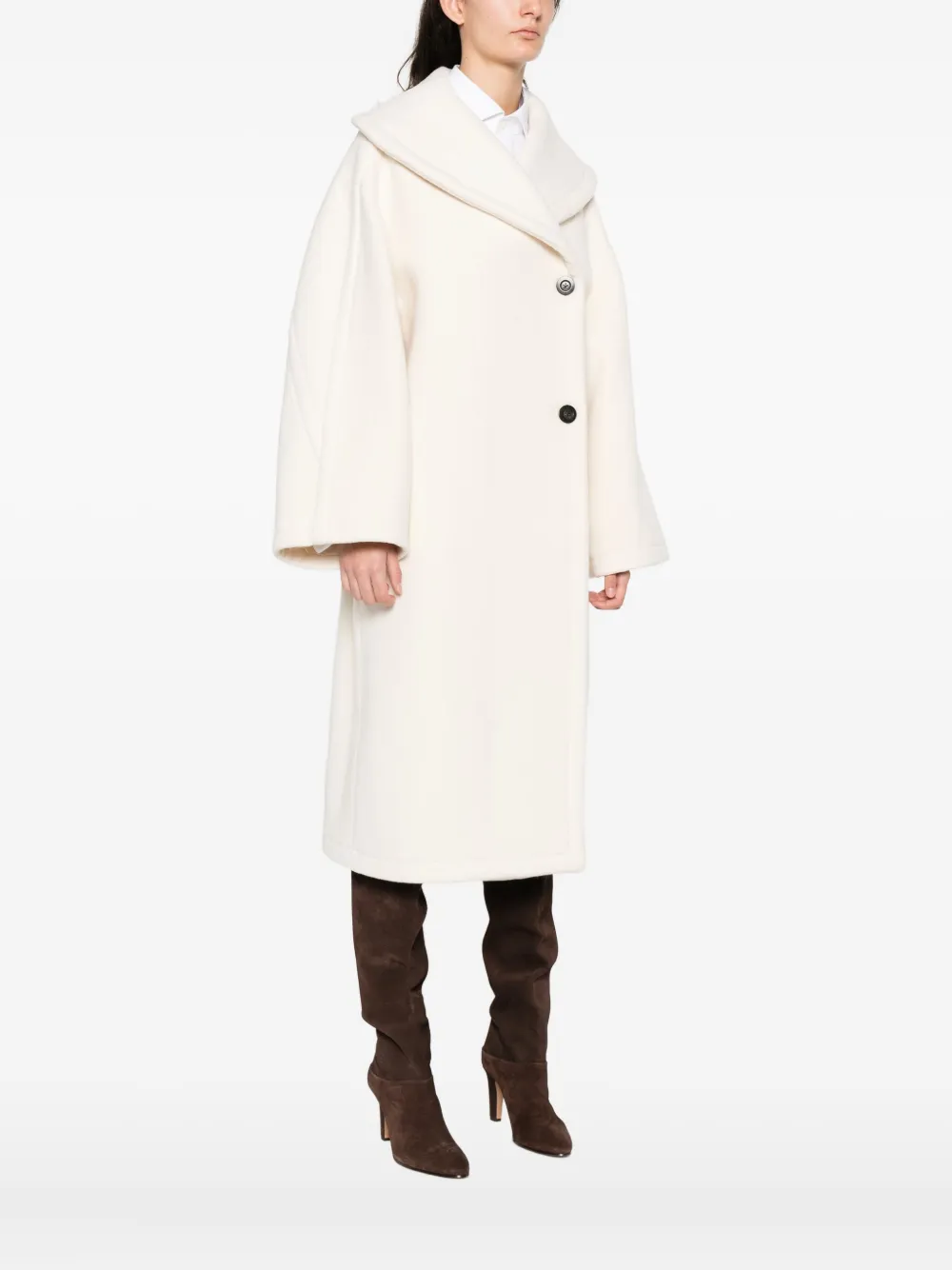 The Row Regino Oversized Wool Coat In Pink