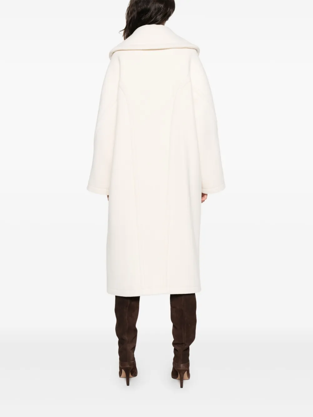 The Row Regino Oversized Wool Coat In Pink