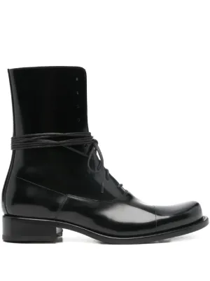 Jil Sander チャンキー レザーブーツ | ブラック | FARFETCH JP