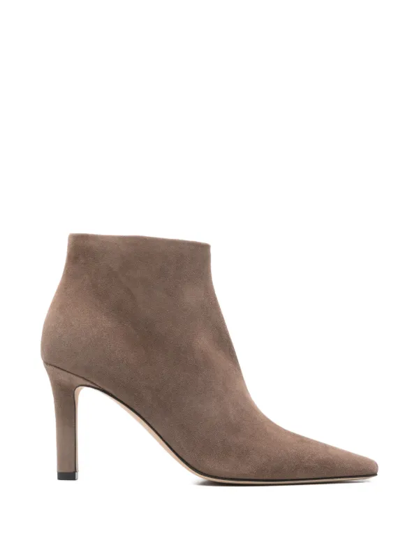 The Row Carla Square-toe Boots in Brown