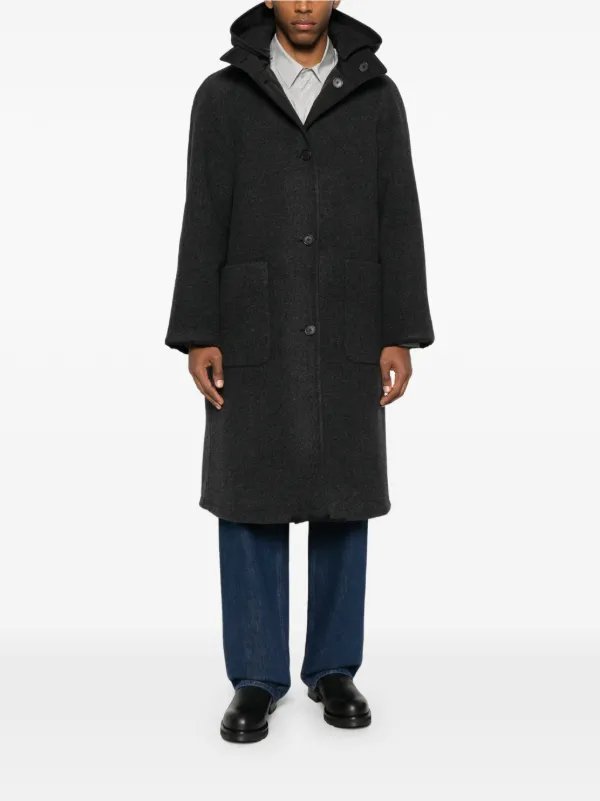 The Row Nikar フーデッドコート | ブラック | FARFETCH JP
