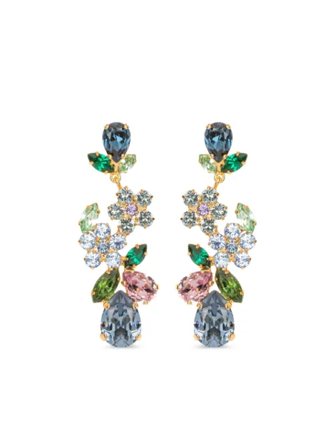 Jennifer Behr Martella floral-crystal earrings