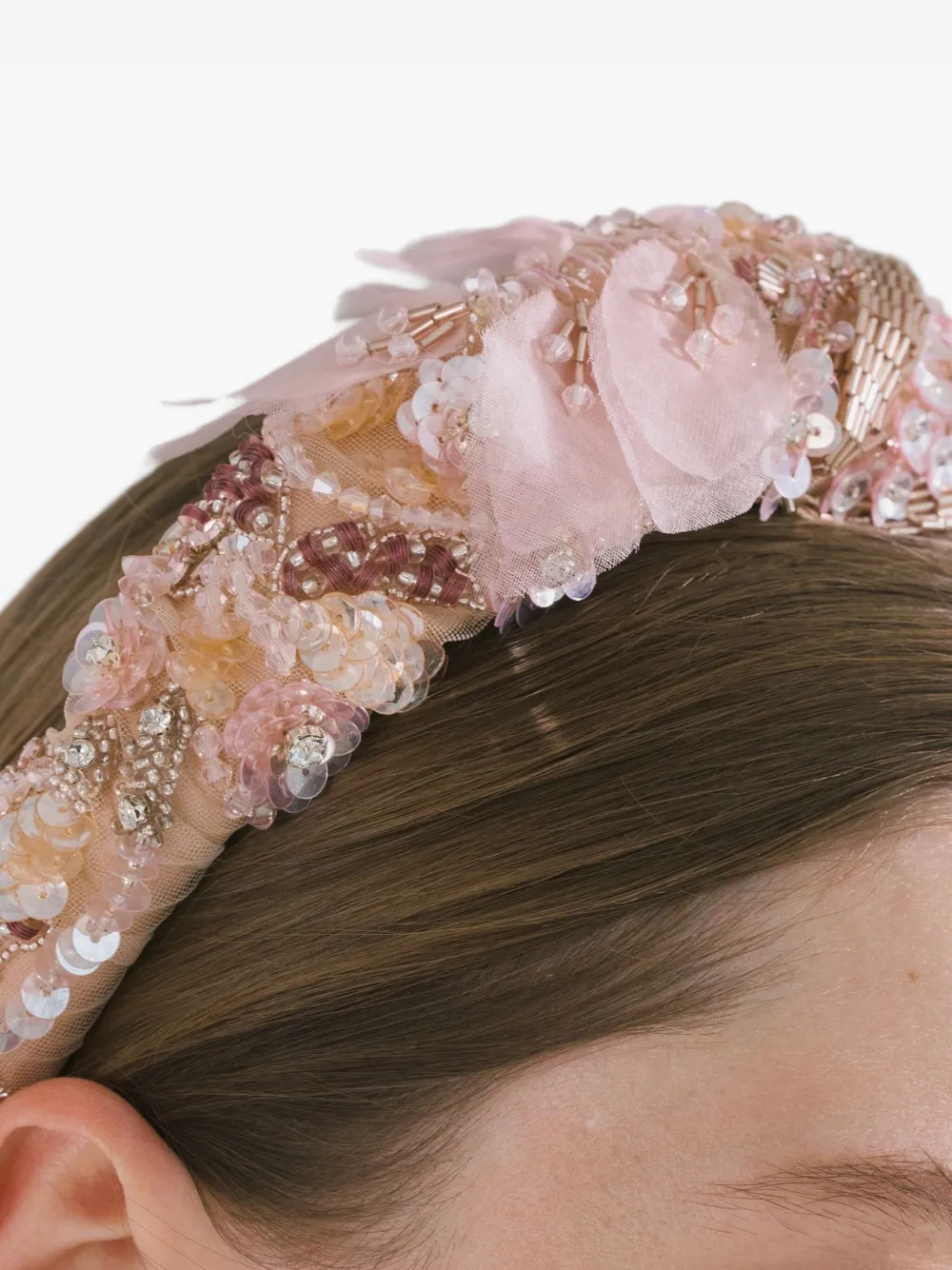 Jennifer Behr Miriana haarband met kralen Roze