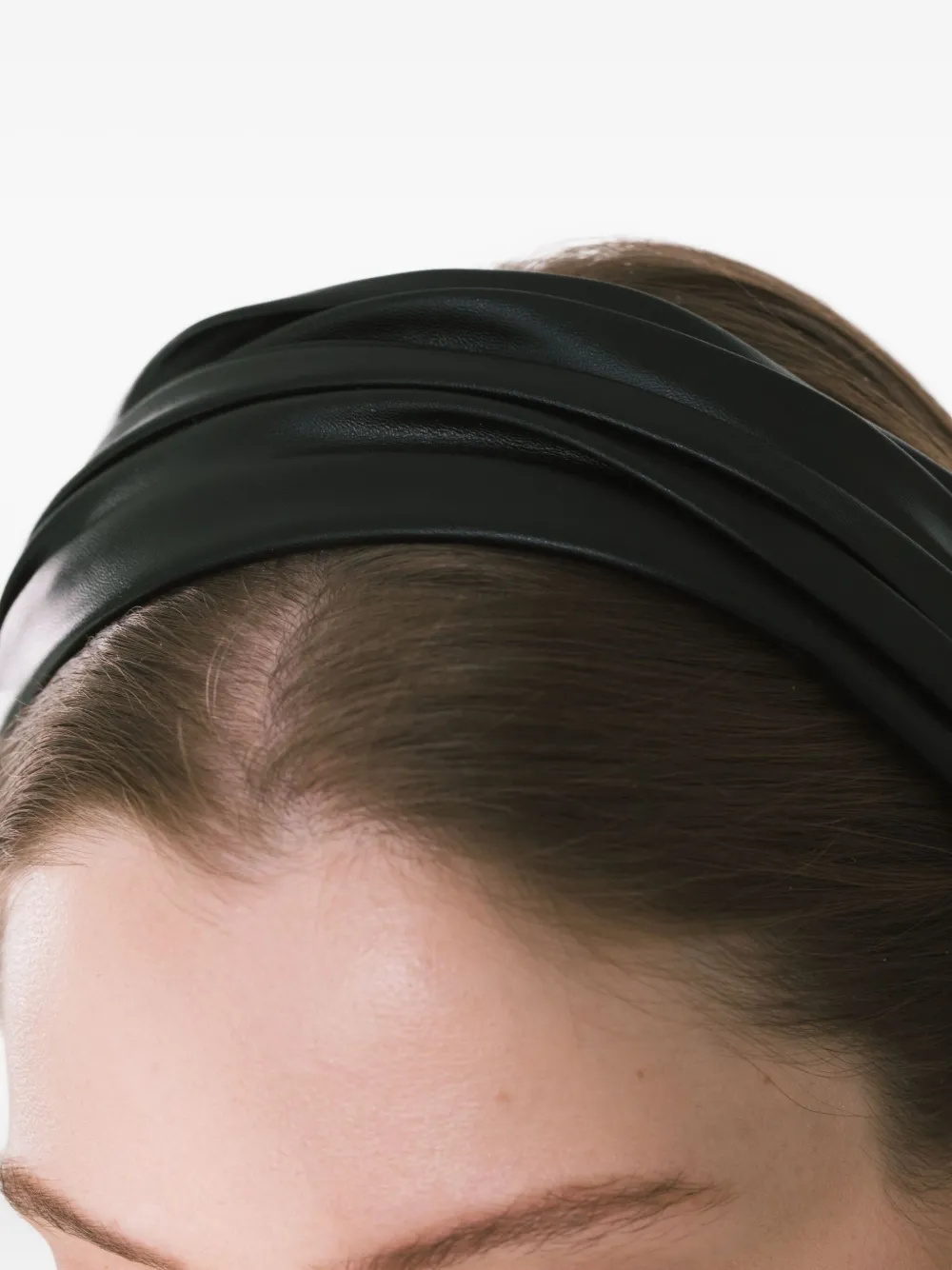 Jennifer Behr Natasha haarband met plooien Zwart