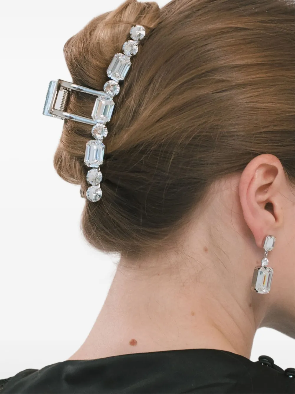 Jennifer Behr Justine kaakclip verfraaid met kristallen Zilver