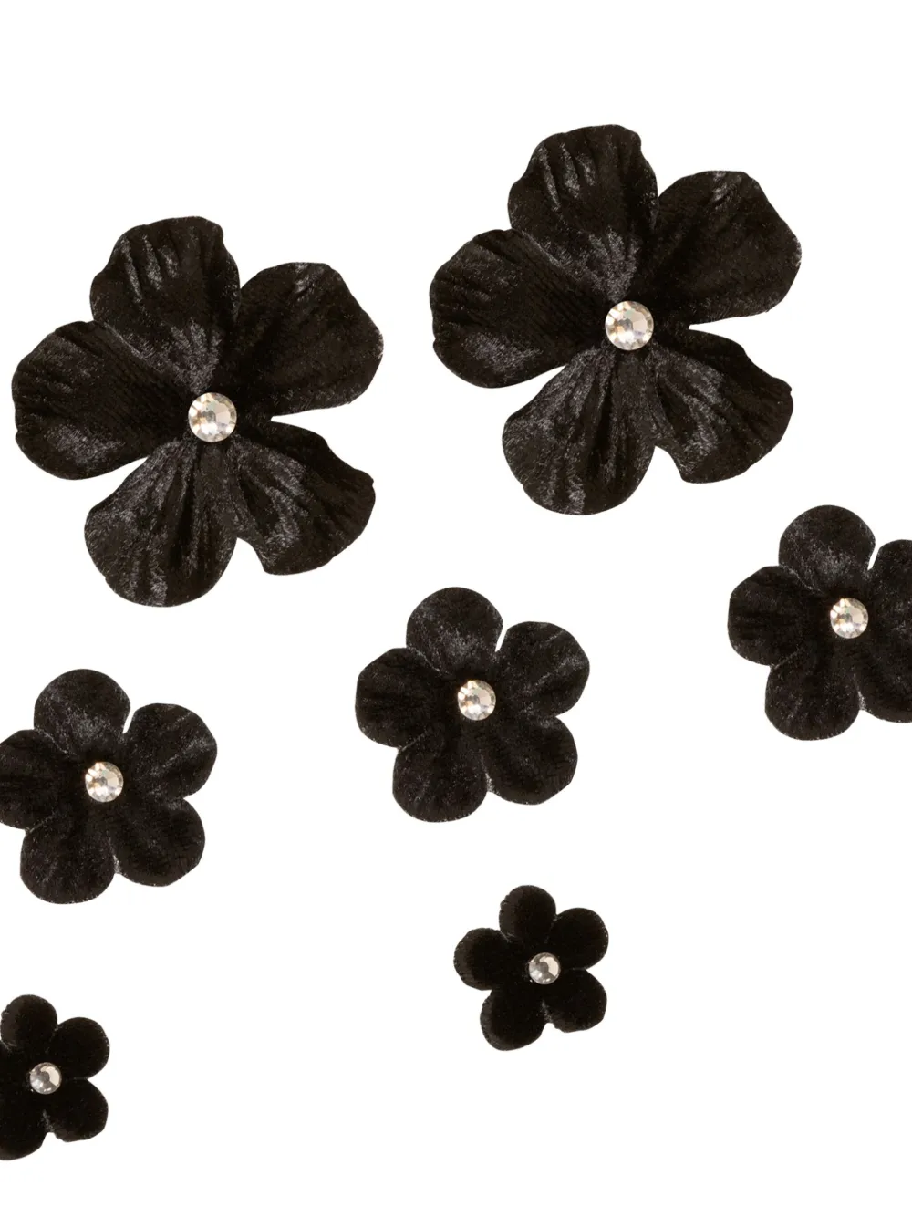 Jennifer Behr Viola Flower Hair Magnets In Black