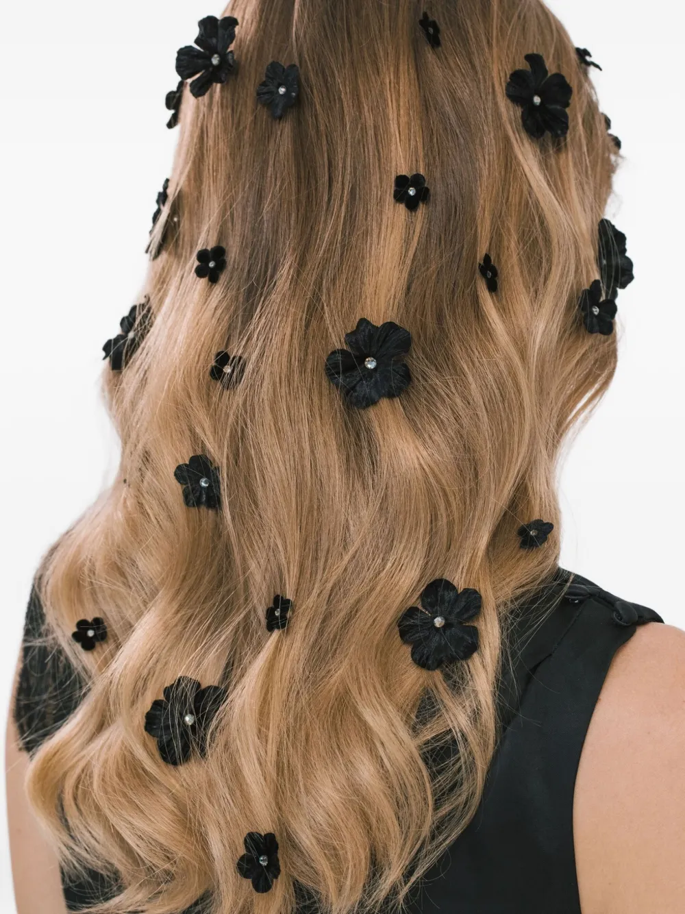 Jennifer Behr Viola Flower Hair Magnets In Black