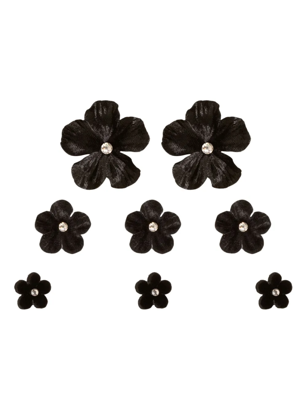 Jennifer Behr Viola Flower Hair Magnets In Black